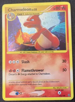 Charmeleon 102/100 Secret Rare Stormfront - Holo Pokemon Card TCG LP - Image 1