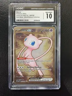 Mew ex (Metal Card) 205/165 Pokemon Scarlet & Violet 151 - CGC Gem Mint 10 - Image 1