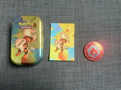 Pokemon TCG 151 Arcanine Mini Tin With Art Card and Coin - Image 1