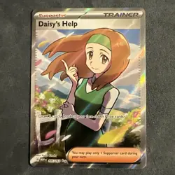 Pokemon TCG Daisy's Help Scarlet & Violet Trainer Holo Ultra Rare Card 195/165 - Image 1