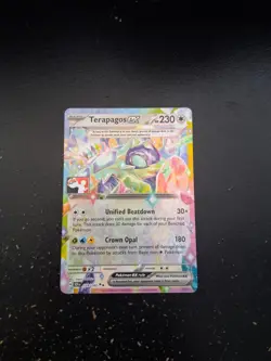 Terapagos EX 128/142 Play Stamped - Prize Pack Card NM Condition - Image 1