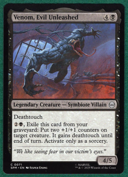 Venom, Evil Unleashed - Marvel's Spider-Man SPM #71 - Magic MTG Card - Image 1