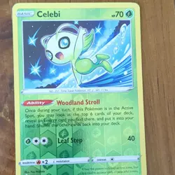 Pokemon TCG Celebi 003/072 Shining Fates Rare Reverse Holo Card - Image 2