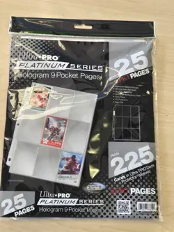 Ultra Pro Platinum Series 9-Pocket Pages 25 Count Card Binder Sleeves New - Image 1