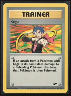 Koga (106) Rare Gym Challenge 106/132 LP Pokemon Card - Image 1