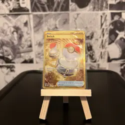 Pokemon Gold Hyper Rare TCG Card Switch 206/165 Scarlet & Violet 151 - Image 1