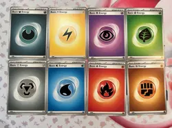 POKEMON - 151 Basic Energy COMPLETE SET Com NON-holo MINT CARDS -Lot of 8 - Image 2