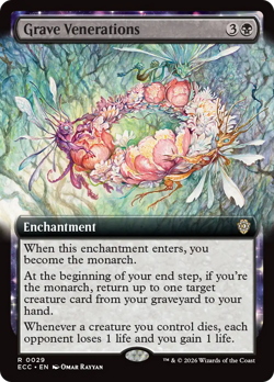 Grave Venerations (REGULAR) x1 - MTG Lorwyn Eclipsed Commander ECC #29 - Image 1