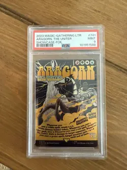 Aragorn The Uniter Borderless Poster Foil Mint PSA 9 Magic: The Gathering - Image 1
