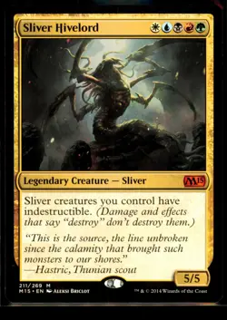 Magic the Gathering 2015 (M15) - Sliver Hivelord #211 Mythic Rare MTG - Image 1