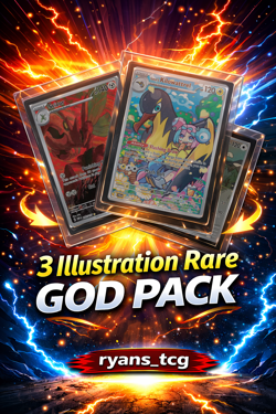 Pokemon Illustration Rare God Pack | 3 Cards | Scarlet & Violet | English Only! - Image 1