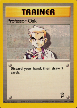 Pokemon TCG - Professor Oak - Base Set 2 Unlimited - Common Card - 116/130 - Image 1