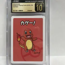 Charmander Pokemon Playing Cards Old Maid Japanese CGC Graded 10 💎 Mint - Image 1