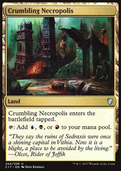 Magic the Gathering MTG Crumbling Necropolis (244) Commander 2017 LP - Image 1