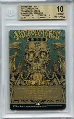 Necropotence *BGS 10* Pristine FOIL MTG Secret Lair 30th Anniversary Countdown - Image 1