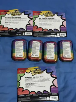 Pokemon 3 Ascended Heroes Tech Sticker Collection Plus 4 mini tins - Image 2