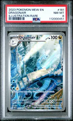 2023 POKEMON MEW EN-151 ILLUSTRATION RARE #181 DRAGONAIR PSA 8 - Image 1