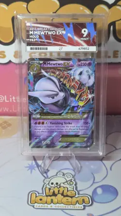M Mewtwo EX 63/162 XY Breakthrough Pokemon TCG ACE Grade 9 Mint - Image 1