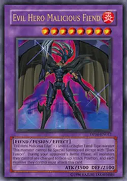 Evil Hero Malicious Fiend - DP06-EN013 - Ultra Rare - Unlimited Edition - Damage - Image 1