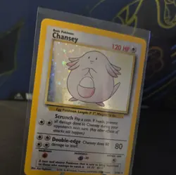Chansey 3/102 Holo Rare Base Set Pokemon Card Vintage 1999 MP - Image 1