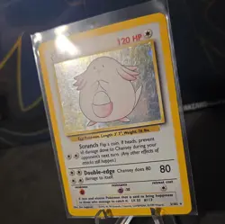 Chansey 3/102 Holo Rare Base Set Pokemon Card Vintage 1999 MP - Image 2
