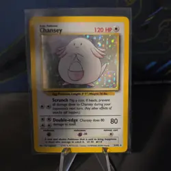 Chansey 3/102 Holo Rare Base Set Pokemon Card Vintage 1999 MP - Image 3