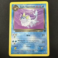 Dark Vaporeon 45/82 Team Rocket Pokemon Card Unlimited LP Vintage - Image 1