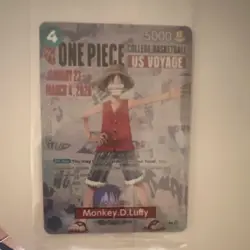 Bandai One Piece CCG Monkey.D.Luffy US Voyage Character Card #4 - Image 1