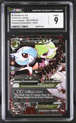 CGC 9 MINT M Gardevoir EX Generations RC31/RC32 Radiant Collection Pokemon Card - Image 1