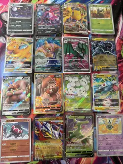 Pokemon 16 Card Lot nm V Max Mega Amazing Ex HOLO Rare Hits Only A77 - Image 1