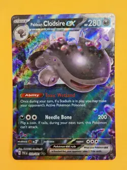 Paldean Clodsire ex 059/091 (NM) Holo Rare Paldea Fates Pokemon Card TCG 2024 NM - Image 1