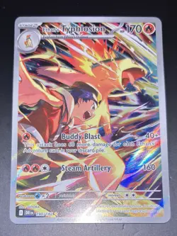 POKEMON TCG Destined Rivals ETHAN’S TYPHLOSION IR Illustration Rare Card 190/182 - Image 1
