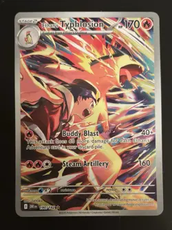 POKEMON TCG Destined Rivals ETHAN’S TYPHLOSION IR Illustration Rare Card 190/182 - Image 2