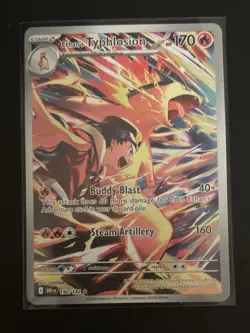 POKEMON TCG Destined Rivals ETHAN’S TYPHLOSION IR Illustration Rare Card 190/182 - Image 4