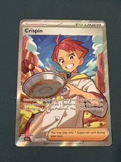 Pokemon TCG Stellar Crown Crispin Full Art Ultra Rare Card 164/142 - Image 1