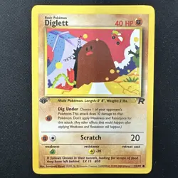 Diglett 52/82 1st Edition Team Rocket Pokemon Card WOTC Common NM Vintage - Image 1