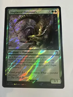 MTG Displaced Dinosaurs SURGE FOIL Dr Who Mint In Sleeve - Image 1