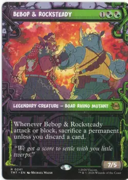 MTG TEENAGE MUTANT NINJA TURTLES TMNT BEBOP & ROCKSTEADY SHOWCASE RARE - Image 1