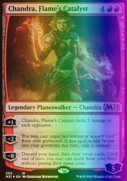 MTG Chandra, Flame's Catalyst (332/470) Core Set 2021 NM FOIL - Image 1