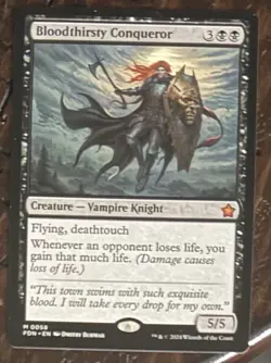 2024 Magic: The Gathering Foundations Bloodthirsty Conqueror #0058 - Image 2