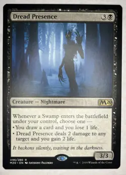1x Dread Presence NM Regular 096 M20 Magic 20 MTG Magic The Gathering - Image 1