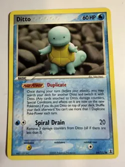 Pokemon TCG Ditto EX Delta Species Card 64/113 LP - Image 1