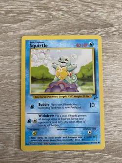 Pokemon Cards Squirtle Base Set 2 with Bonus Gift! - Image 1