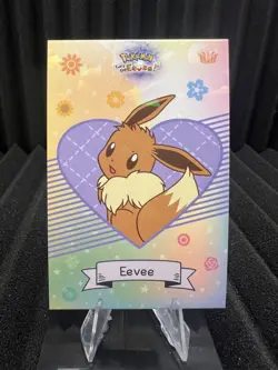 Eevee - Cracked Ice Holo - Let's Go Eevee Database - Pokemon Card NM - Image 1
