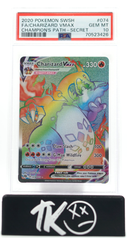 2020 Pokemon Champion's Path 074/073 Charizard VMAX Secret Rare PSA 10 Gem Mint - Image 1