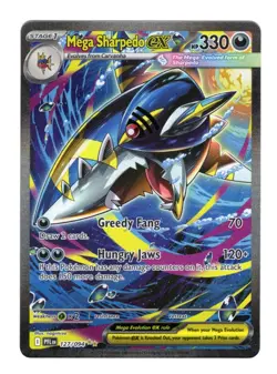 Mega Sharpedo ex 127/094 SIR 2025 Pokemon TCG Phantasmal Flames - Image 1