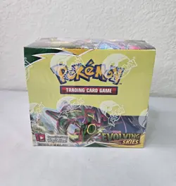 Rip / Opening Pokemon TCG Evolving Skies Booster Box SWSH Factory Sealed - Image 1