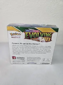 Rip / Opening Pokemon TCG Evolving Skies Booster Box SWSH Factory Sealed - Image 4