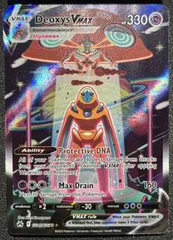 Pokemon - Deoxys Vmax - Near Mint NM - Crown Zenith Ultra Rare GG45/GG70 - Image 1