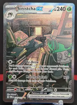 Pokemon Sinistcha ex #210/167 English Twilight Masquerade SIR - Image 1